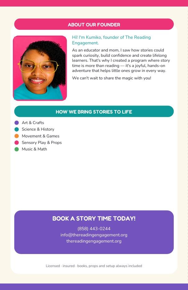 Around The Neighborhood brochure — back panel